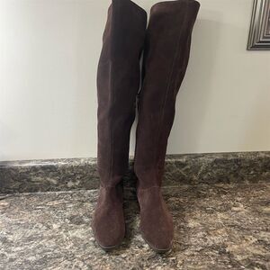 Aerosoles Women's Brown Knee-High Boots Size US 6  Zip Closure